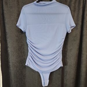 Light blue Ruched Bodysuit